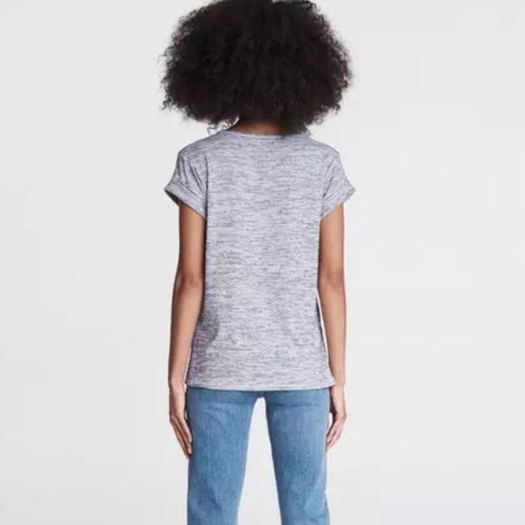 Rag & Bone The Knit V-Neck Striped Tee - Picture 7 of 8